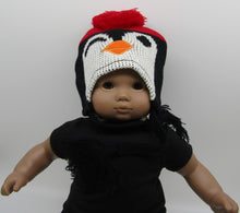 Load image into Gallery viewer, 18&quot; &amp; 15&quot; Doll Knit Penguin Hat
