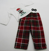 Load image into Gallery viewer, 18&quot; Doll Santa Paws T-Shirt &amp; Plaid Flannel Pants
