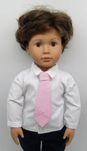 Load image into Gallery viewer, White Dress Shirt & Pink Tie 18 inch Doll