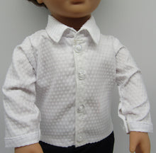 Load image into Gallery viewer, White Dress Shirt & Pink Tie 18 inch Doll