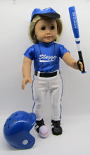 Load image into Gallery viewer, 18&quot; Doll Baseball 8 Pc Outfit: Blue
