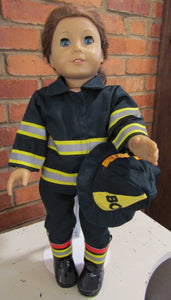 18" Doll Firefighter 4 Pc  Outfit