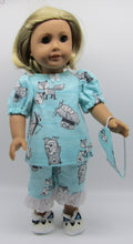 Load image into Gallery viewer, 18&quot; Doll Pajamas 3 Pc: Blue w Fox &amp; Bear
