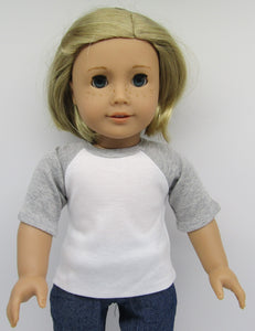 18" Doll Ragland T-Shirt in 4 Colors