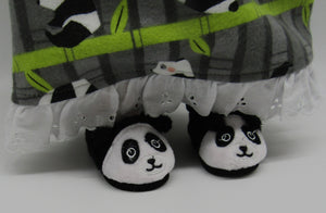 18" & 15" Doll Panda Slippers