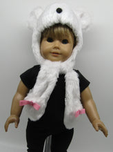 Load image into Gallery viewer, 18&quot; &amp; 15&quot; Doll Polar Bear Hat
