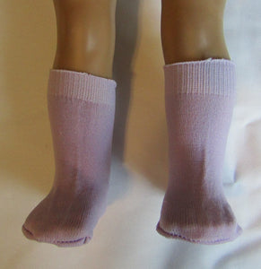 18" & 15" Doll Nylon Knee Socks: Light Purple