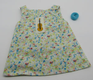 18" Doll Hand Embroidered Dress: Violin