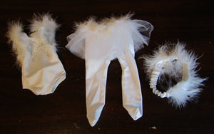 14" Wellie Wisher Doll Butterfly Dance/Ice Skating 3 Pc Outfit: White