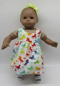 15" Bitty Baby Rainbow Unicorn Sundress Dress