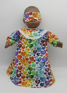 15" Bitty Baby  Nightgown: Rainbow Hearts