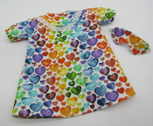 15" Bitty Baby  Nightgown: Rainbow Hearts