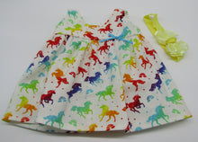 Load image into Gallery viewer, 15&quot; Bitty Baby Rainbow Unicorn Sundress Dress
