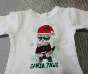18" Doll Santa Paws T-Shirt & Plaid Flannel Pants
