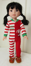 Load image into Gallery viewer, 14&quot; Wellie Wisher Doll Christmas Onesie
