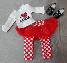 Load image into Gallery viewer, 14&quot; Wellie Wisher Doll  2 Pc Christmas Outfit
