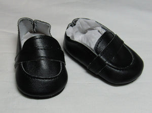 18" Doll Loafers: Black