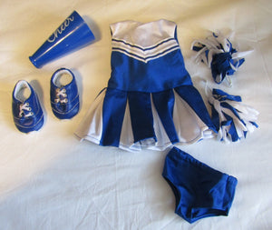 18" Doll Cheer 5 Pc Outfit: Blue