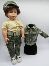 Load image into Gallery viewer, 18&quot; Doll Camouflage 6 Pc Complete Outfit
