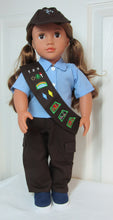 Load image into Gallery viewer, 18&quot; Doll Brownie Scout 5 Pc Uniform w Pants

