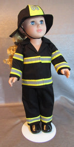 18" Doll Firefighter 4 Pc  Outfit