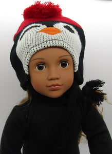 18" & 15" Doll Knit Penguin Hat