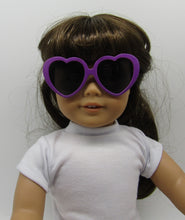 Load image into Gallery viewer, 18&quot; Doll Heart-Shaped Sunglasses: Purple
