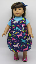 Load image into Gallery viewer, 18&quot; Doll Unicorn Jumper &amp; T-shirt: Dark Blue
