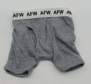 18" Doll Boxers: Gray