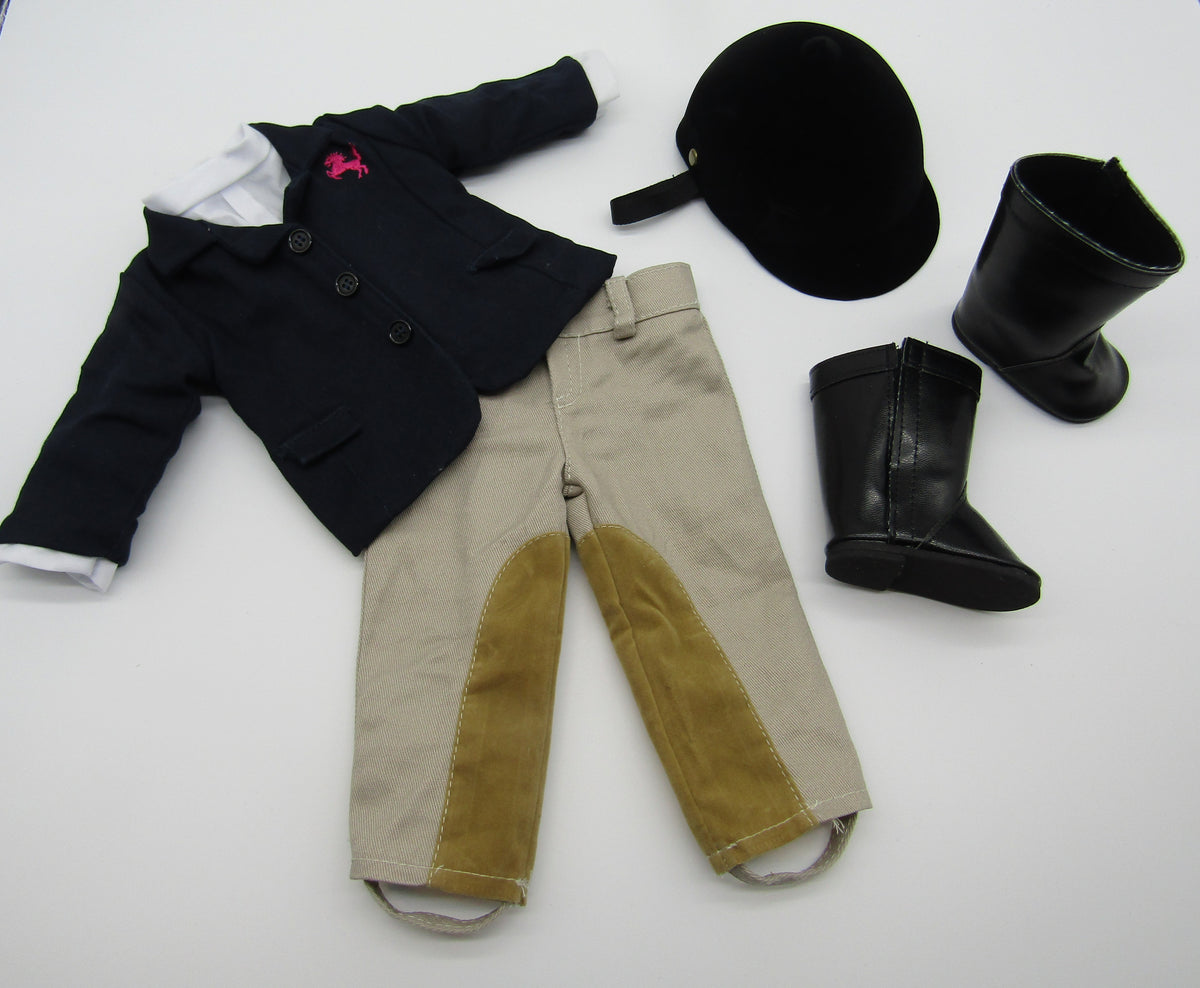 Horse Riding Pc Outfit 18 inch Doll – Handmade Designs for Dolls