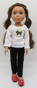 14" Wellie Wisher Doll Embroidered Top & Leggings
