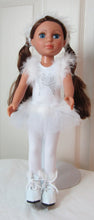 Load image into Gallery viewer, 14&quot; Wellie Wisher Doll Butterfly Dance/Ice Skating 3 Pc Outfit: White
