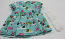 Load image into Gallery viewer, 15" Bitty Baby Dress: Flamingo w Christmas Gifts
