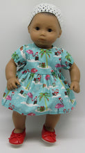 Load image into Gallery viewer, 15" Bitty Baby Dress: Flamingo w Christmas Gifts
