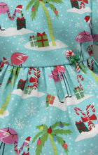 Load image into Gallery viewer, 15" Bitty Baby Dress: Flamingo w Christmas Gifts
