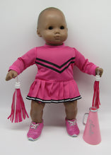 Load image into Gallery viewer, No-Tie 18  &amp; 15 inch Doll Tennis Shoes: Hot Pink
