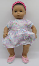 Load image into Gallery viewer, Bitty Baby 15 inch Doll Pastel Rainbow-Print 3 Pc Outfit
