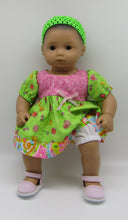Load image into Gallery viewer, Bitty Baby 15 inch Doll Bright Seersucker 3 Pc Outfit
