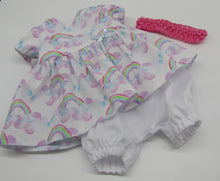 Load image into Gallery viewer, Bitty Baby 15 inch Doll Pastel Rainbow-Print 3 Pc Outfit

