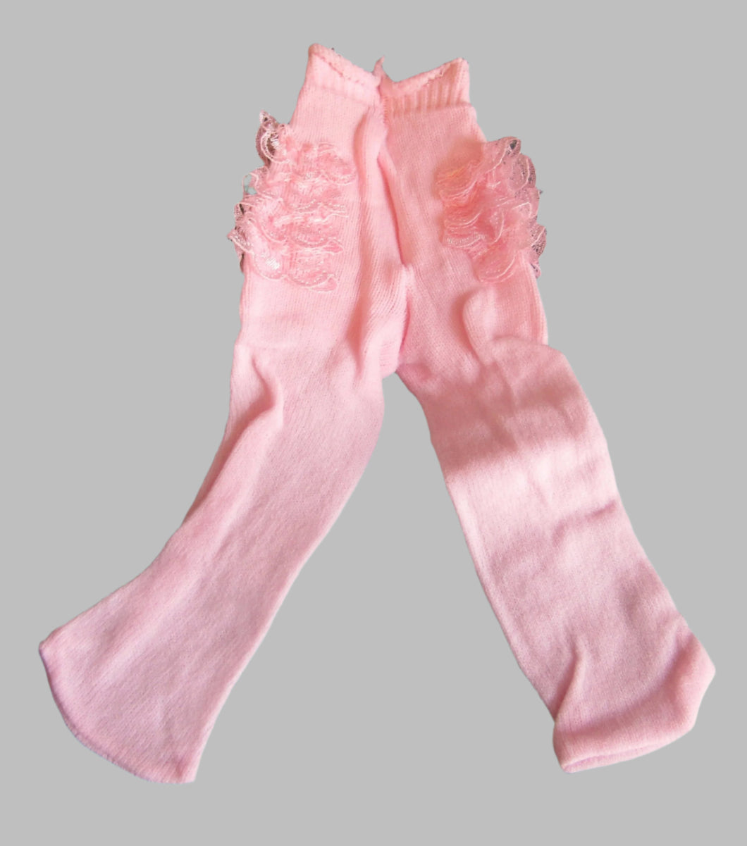 Bitty Baby 15 inch Doll Ruffle Bottom Tights: Pink