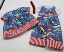 Load image into Gallery viewer, Bitty Baby 15" Twins Matching Outfits Christmas Puppies

