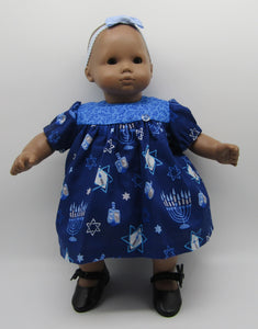 15" Bitty Baby Yoked Hanukkah 3 Pc Outfit