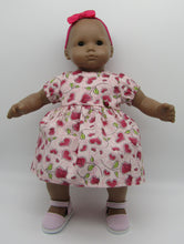 Load image into Gallery viewer, 15&quot; Bitty Baby Rosebuds &amp; Hearts Dress: Pink
