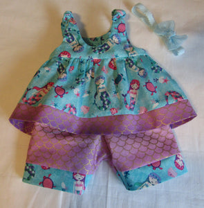 15" Bitty Baby Mermaid Top & Shorts