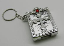 Load image into Gallery viewer, 18&quot; Doll Miniature Bible Keychain w Red Jewel
