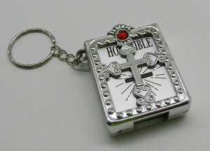 18" Doll Miniature Bible Keychain w Red Jewel