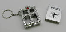 Load image into Gallery viewer, Miniature Bible Keychain w Red Jewel
