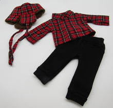 Load image into Gallery viewer, Red Buffalo Plaid 3 Piece Outfit

