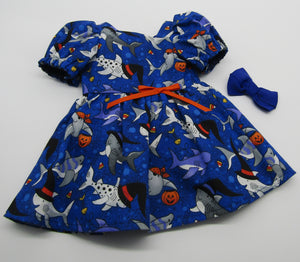 18" Doll Halloween Sharks Dress