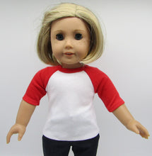 Load image into Gallery viewer, 2 Pack Ragland T-Shirt 18 inch Doll: Blue and Red
